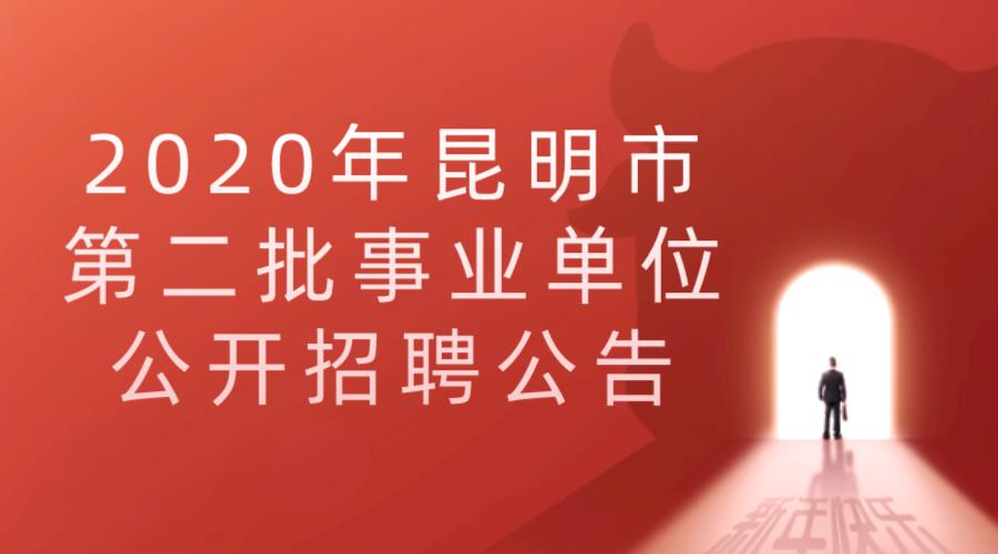 2020年昆明市第二批事业单位公开招聘公告